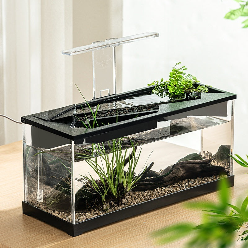 Acrylic Filter Circularly Heating Lighting Integrated Lazy Aquarium
