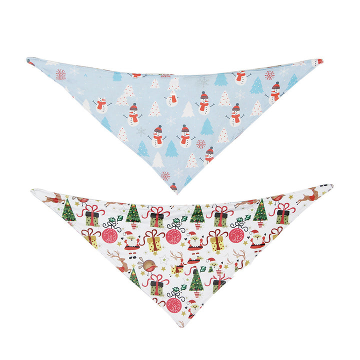 Pet Double-sided Saliva Towel Dog Triangle Scarf Pet Accessories