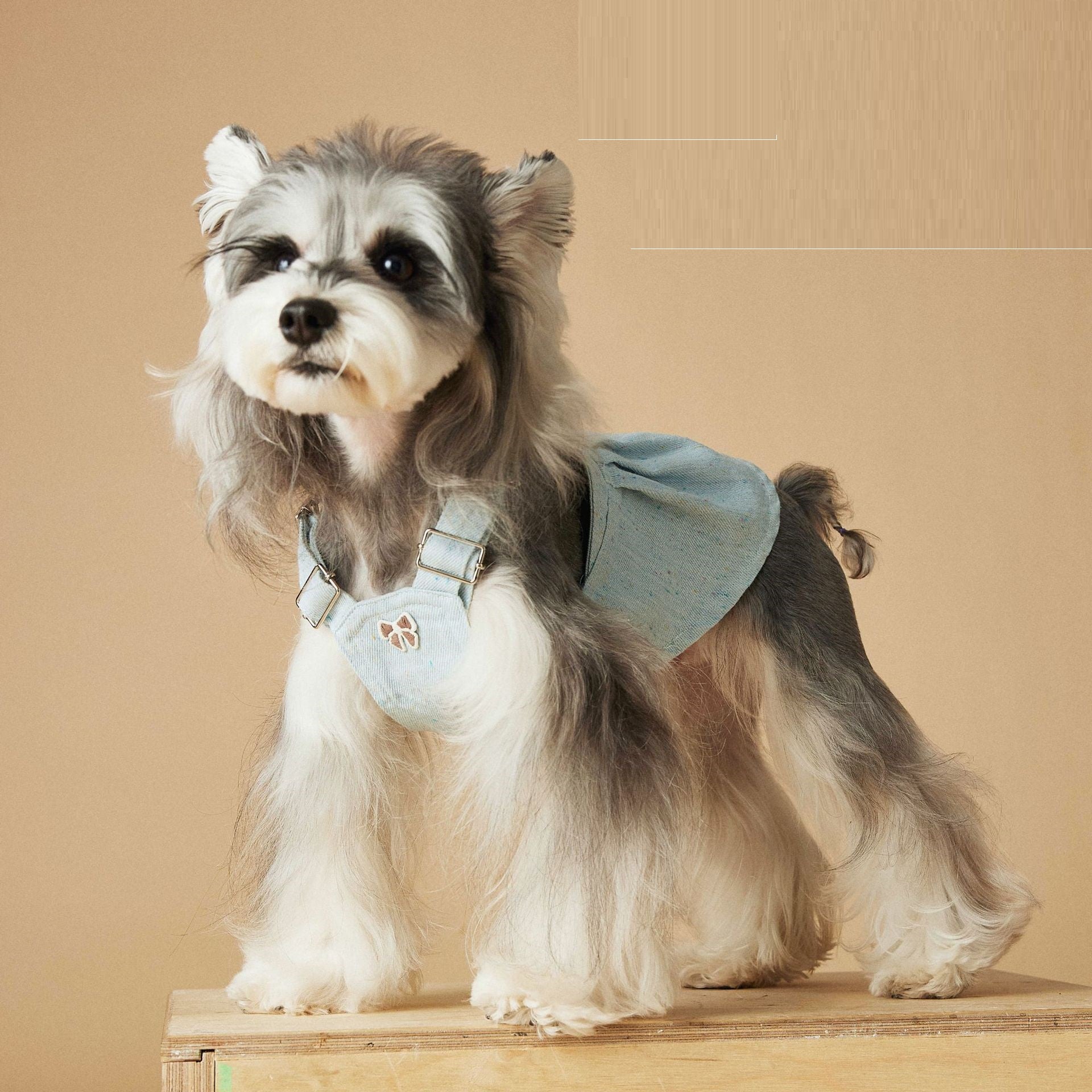 Washed Denim Suspender Skirt Dog Clothes