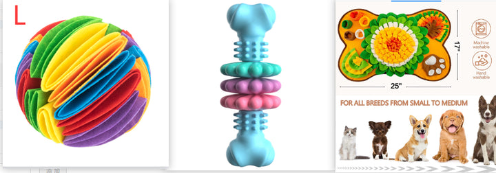 Dog Chew Toy Dog Bone Type  Dogs Teeth Cleaning Toys Indestructible TPR Bone Chewing Bite Resistant Teething Toys  Pet Products