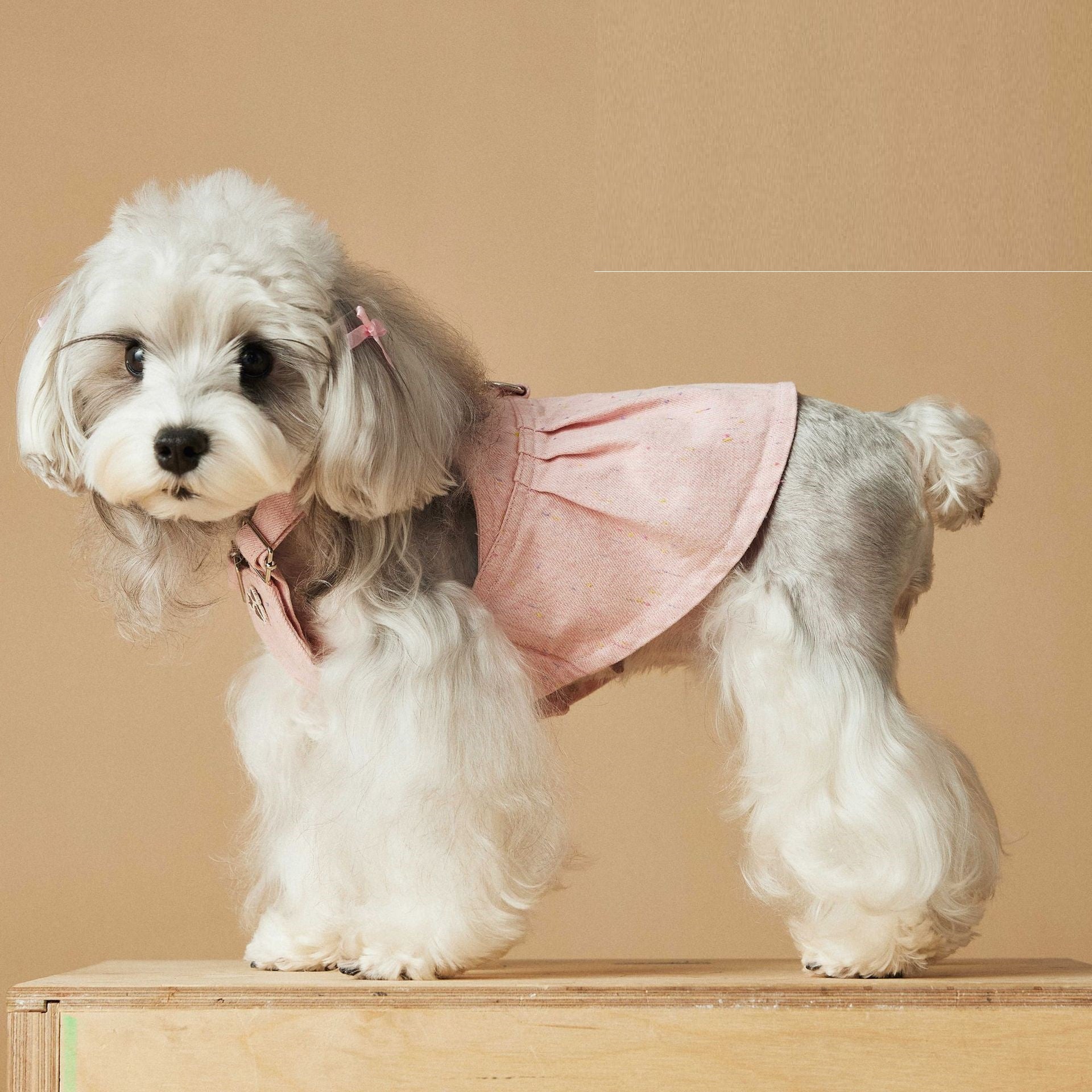 Washed Denim Suspender Skirt Dog Clothes