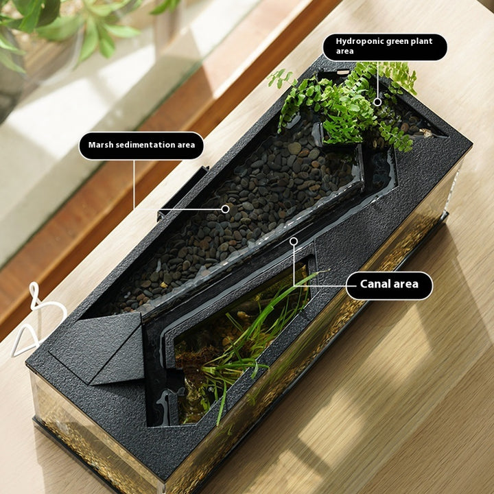 Acrylic Filter Circularly Heating Lighting Integrated Lazy Aquarium