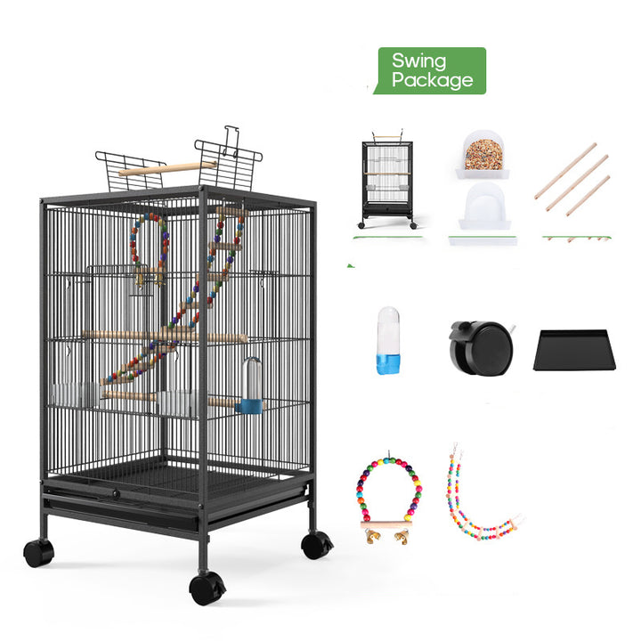 Parrot Xuanfeng Bird Cage With Feeder Toy Grass Nest Breeding Box