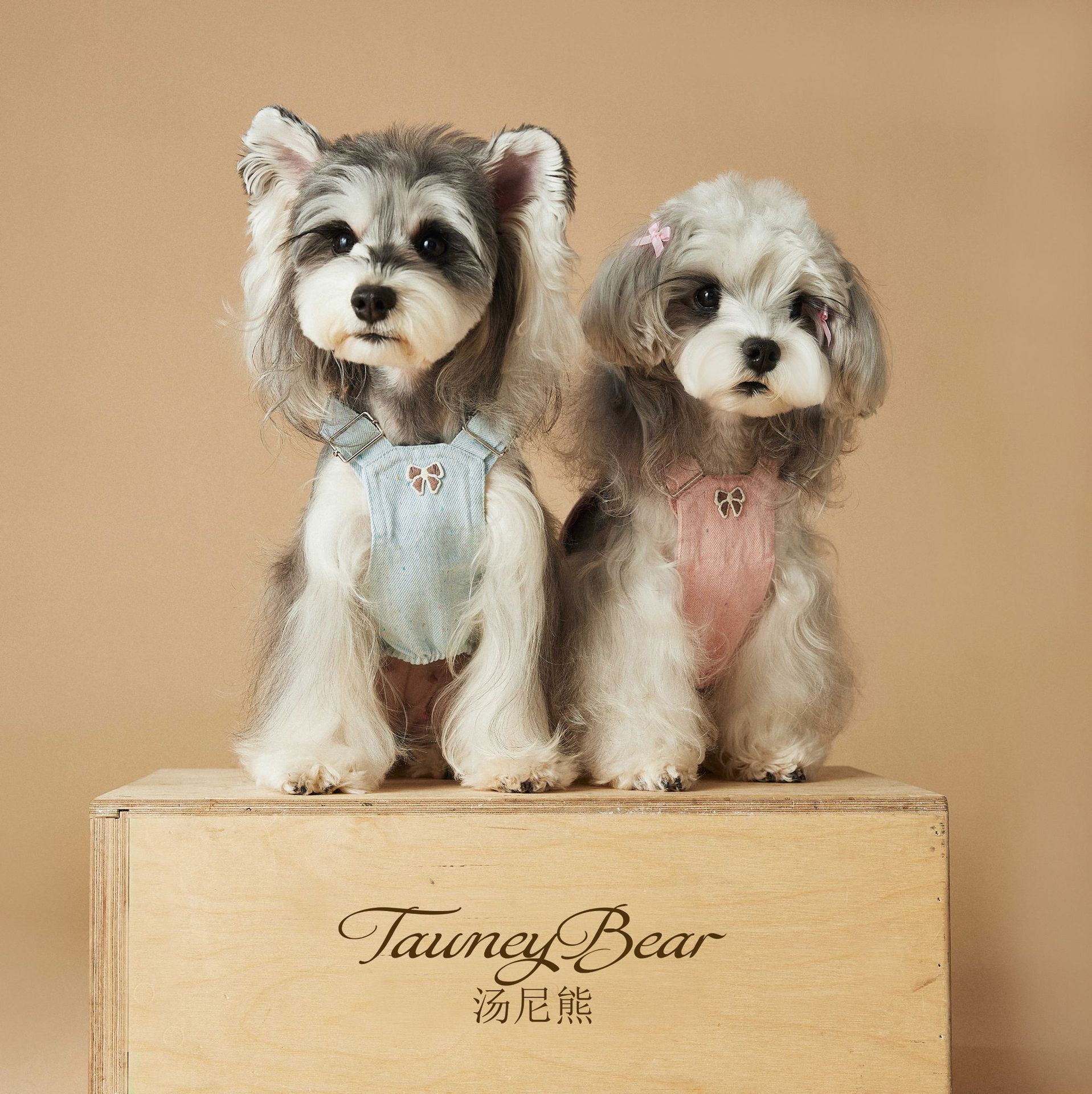 Washed Denim Suspender Skirt Dog Clothes